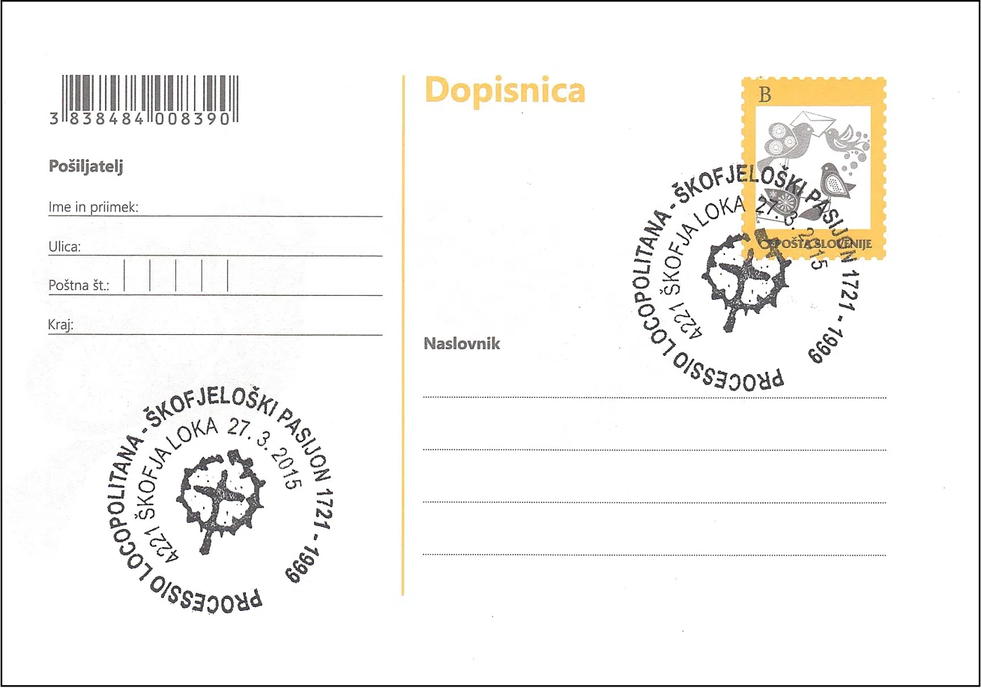 PROCCESSIO LOCOPOLITANA - ŠKOFJELOŠKI PASIJON 1721 - 1999